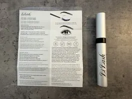 LiLash unfolded directions and warning leaflet photographed by The Lash List